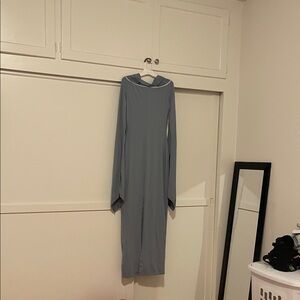 Chic Long Sleeve Gray Dress